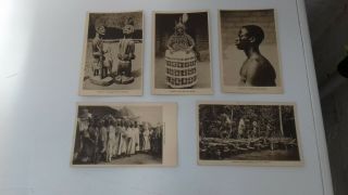 Lof Of 5 Vintage Postcards Nigeria Yoruba Tribe Chiefs Oba Benin Fetish Figures