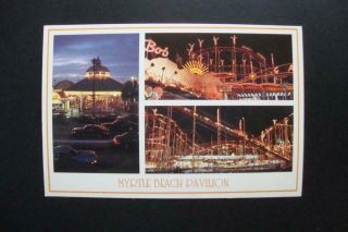 837) Myrtle Beach Sc Pavilion Roller Coaster Water Slides Merry Go Round