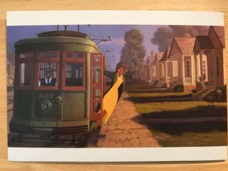 Postcard Disney - The Princess & The Frog,  C.  2009 - Tiana Getting Off A Trolley
