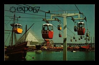 Dr Jim Stamps Sky Ride La Ronde Expo 67 Montreal Canada View Chrome Postcard