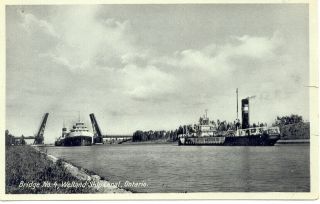 Bridge No.  4 Welland Ship Canal,  Ont 1920 (f.  H.  Leslie) British Amer Oil Co