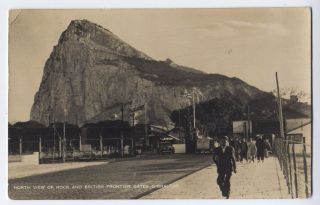Gibraltar Vintage Real Photo Postcard - British Frontier Gates - 1954