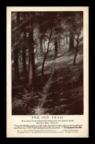 Dr Jim Stamps The Old Trail Oil Painting Harold Bell Wright Topical Postcard