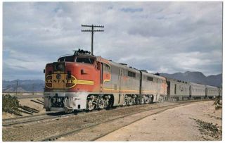 Santa Fe Railroad Pa - 1 The Phoenix Train Cadiz Ca 1974 Vanishing Vistas Postcard