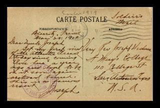 Dr Jim Stamps Soldiers Mail Censor Passed Rock Of Virgin Biarritz Postcard