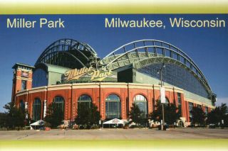 Miller Park,  Milwaukee,  Wisconsin,  Home Of Mlb Baseball Brewers Stadium Postcard