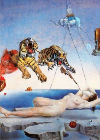 Dream Caused By The Flight Of A Bee By Salvador Dali Art Postcard