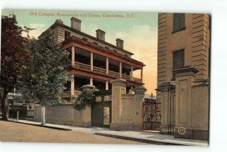 Charleston South Carolina Sc Postcard 1907 - 15 Old Colonial Residences And Gates
