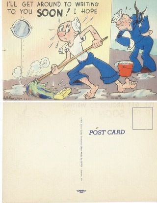 Comic Wwii Postcard Navy I 