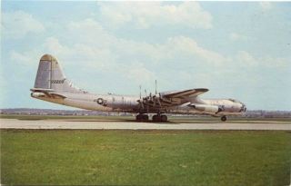 (580) Convair B - 36 Peacemaker Bomber Airplane On Base 1960s Aircraft Postcard