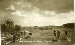 Skegness - Miniature Golf Course - Old Real Photo Postcard View