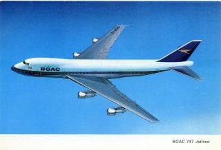 Boac - Boeing 747 - Airline Issue Postcard