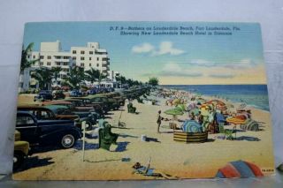 Florida Fl Lauderdale Beach Postcard Old Vintage Card View Standard Souvenir Pc