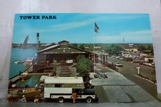 California Ca Tower Park Terminous Postcard Old Vintage Card View Standard Post
