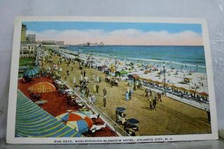 Jersey Nj Marlborough Blenheim Hotel Atlantic City Postcard Old Vintage Card