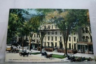 York Ny American Hotel Saratoga Springs Postcard Old Vintage Card View Post