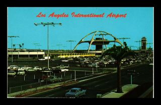 Dr Jim Stamps Us Old Cars Jet Age Terminal Los Angeles Airport Postcard