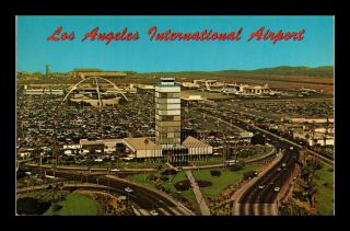 Dr Jim Stamps Us Los Angeles International Airport Postcard Chrome View