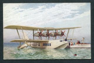 Old Picture Postcard - Imperial Airways Flying Boat 