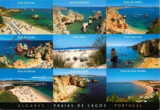 Picture Postcard: - Algarve,  Praias De Lagos,  Beaches Of Lagos (multiview)