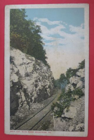 Antique Vtg Rock Cut Blue Ridge Mountains Postcard - Pennsylvania - Pa
