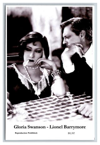 Gloria Swanson Lionel Barrymore Actor Swiftsure 2000 Modern Print Postcard B1/87