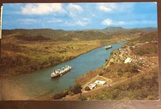 Vintage Gaillard Cut Of The Panama Canal Postmarked In 1973 - Postcard