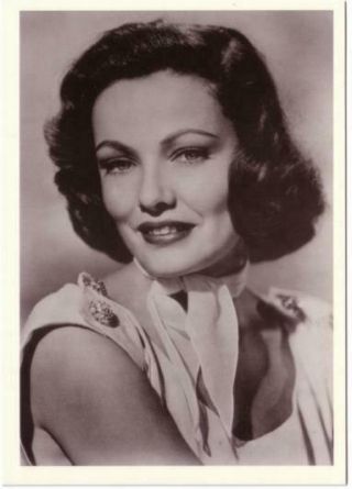 Gene Tierney Actress In The 1950s Modern Postcard