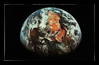 Us Postcard Apollo 11 Moon Landing Earth View From Space Nasa Mission
