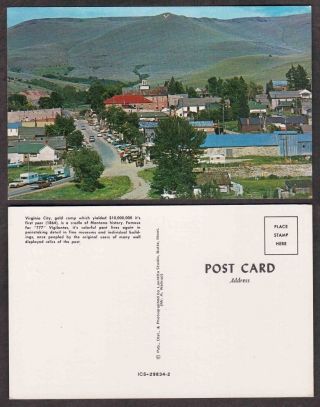 Old Street Scene Postcard - Virginia City,  Montana