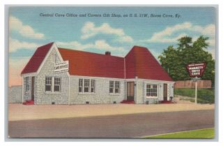 Horse Cave,  Ky Postcard Central Cave Office & Cavern Gift Shop On U.  S.  31 W