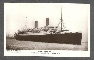Real Photo Postcard White Star Line R.  M.  S.  Homeric