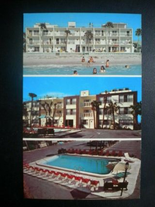 Vintage Postcard View Of The Gulf Towers,  Indian Rocks,  Beach,  Fl,  1970 