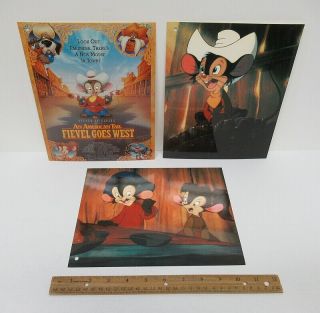 (3) An American Tail 2: Fivel Goes West (1991) (8x10) Classico Postcards Wz7340