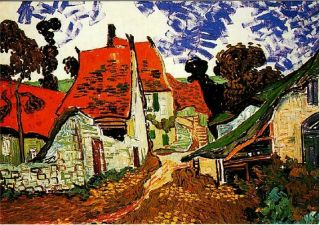 Village Street In Auvers By Vincent Van Gogh Art Postcard