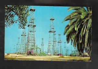 Vintage Postcard A California Oil Field Major Industries Southern California