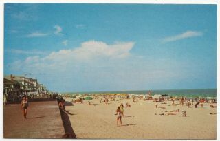 Beach At Ocean City Md 1960s Pc By Mirro - Krome H S Crocker & Tingle Printing