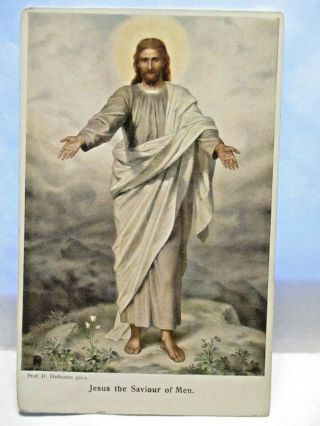 1910 Artist Signed Postcard Jesus The Saviour Of Men
