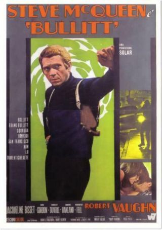 Postcard Of Bullitt Steve Mcqueen Movie Italian