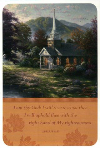 Streams Of Living Water - Thomas Kinkade Note Card Bible Message - - Not Postcard