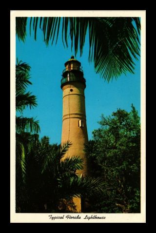 Dr Jim Stamps Us Typical Florida Lighthouse Chrome View Postcard