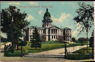 Vintage Postcard - Colorado State Capital - Denver Colorado
