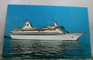 Boat Ship Royal Caribbean Cruise Line Ms Song Norway Postcard Old Vintage Card