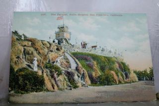 California Ca San Francisco Sutro Heights Parapet Postcard Old Vintage Card View