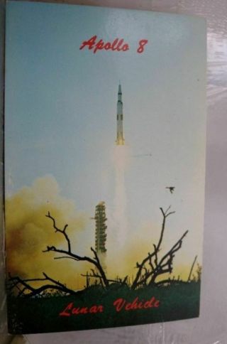 Florida Fl Kennedy Space Center Apollo 8 Launch Postcard Old Vintage Card View