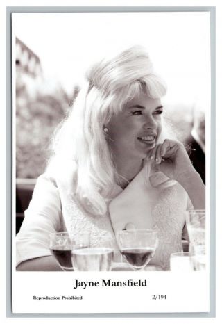 Jayne Mansfield (c Swiftsure Postcard Year 2000 Modern Print 2/194 Glamour Photo