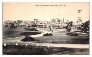 1943 View In Ocean Park,  Oak Bluffs,  Ma Postcard 262