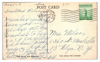 1943 View in Ocean Park,  Oak Bluffs,  MA Postcard 262 2