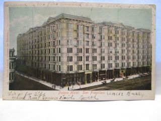 1900 Postcard " Palace Hotel,  San Francisco " San Francisco Cancel