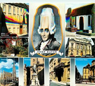 Picture Postcard - Vienna,  Wien,  Josef Haydn (multiview) (bad Scan)